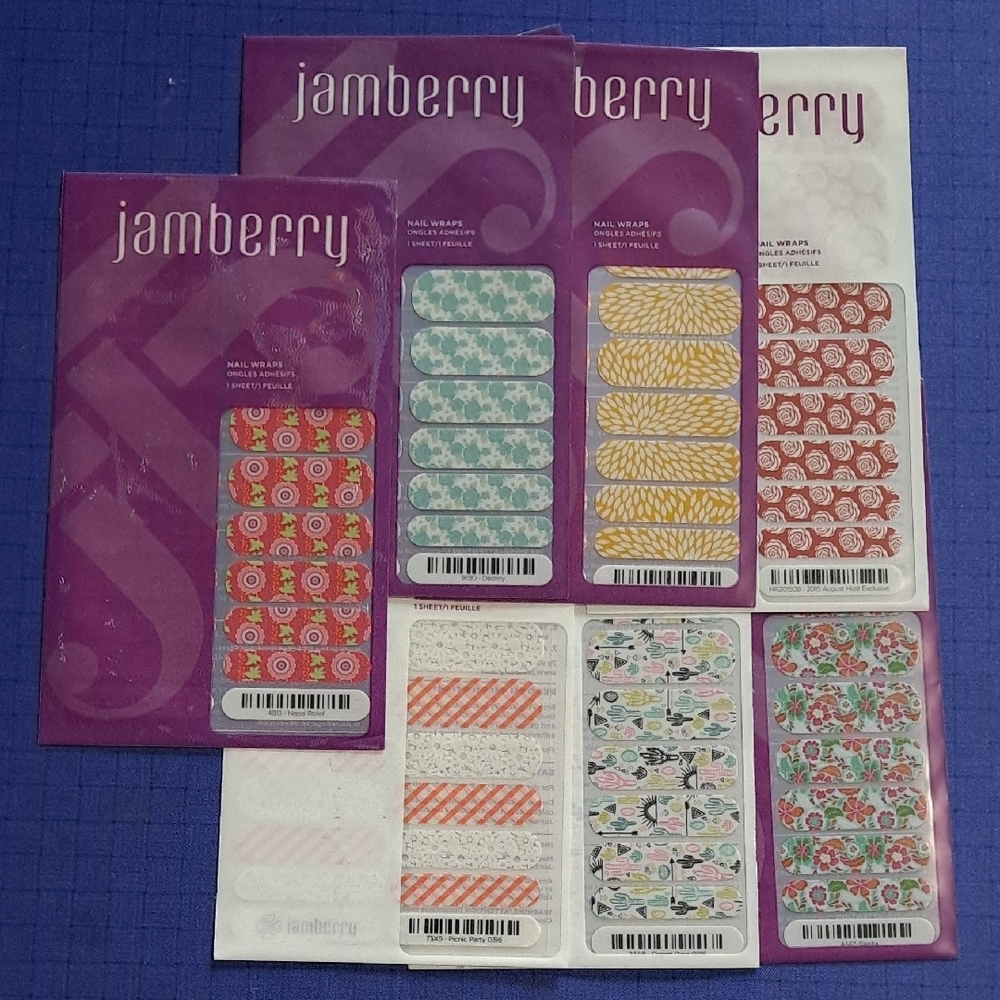 Jamberry Nail Wraps Set- Colorful Florals